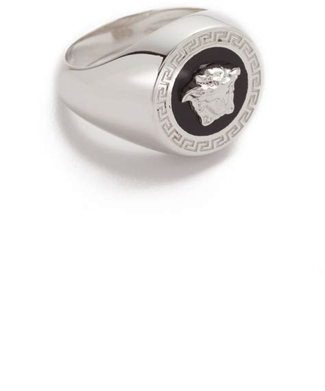 versace silver pinky ring|Versace engagement rings.